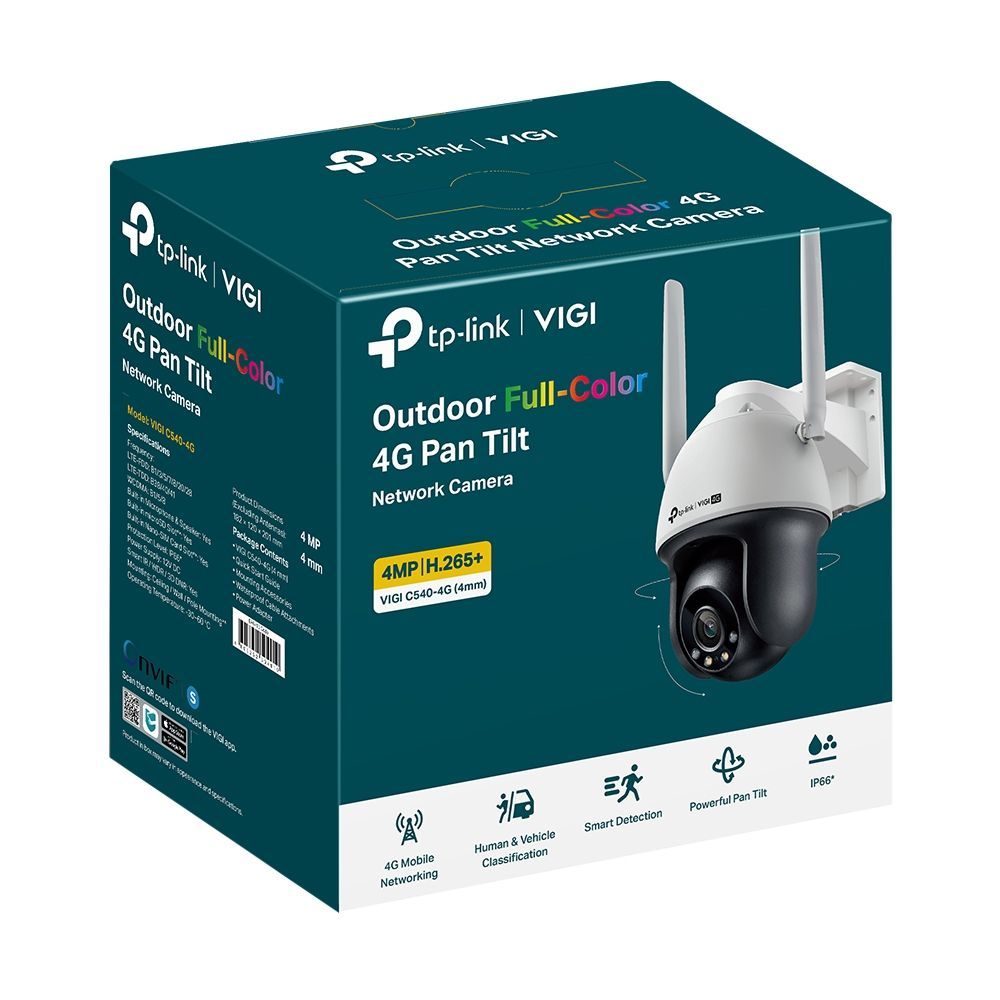 TP-Link VIGI C540-4G (4mm) 4MP Outdoor Full-Color Pan Tilt Network Camera