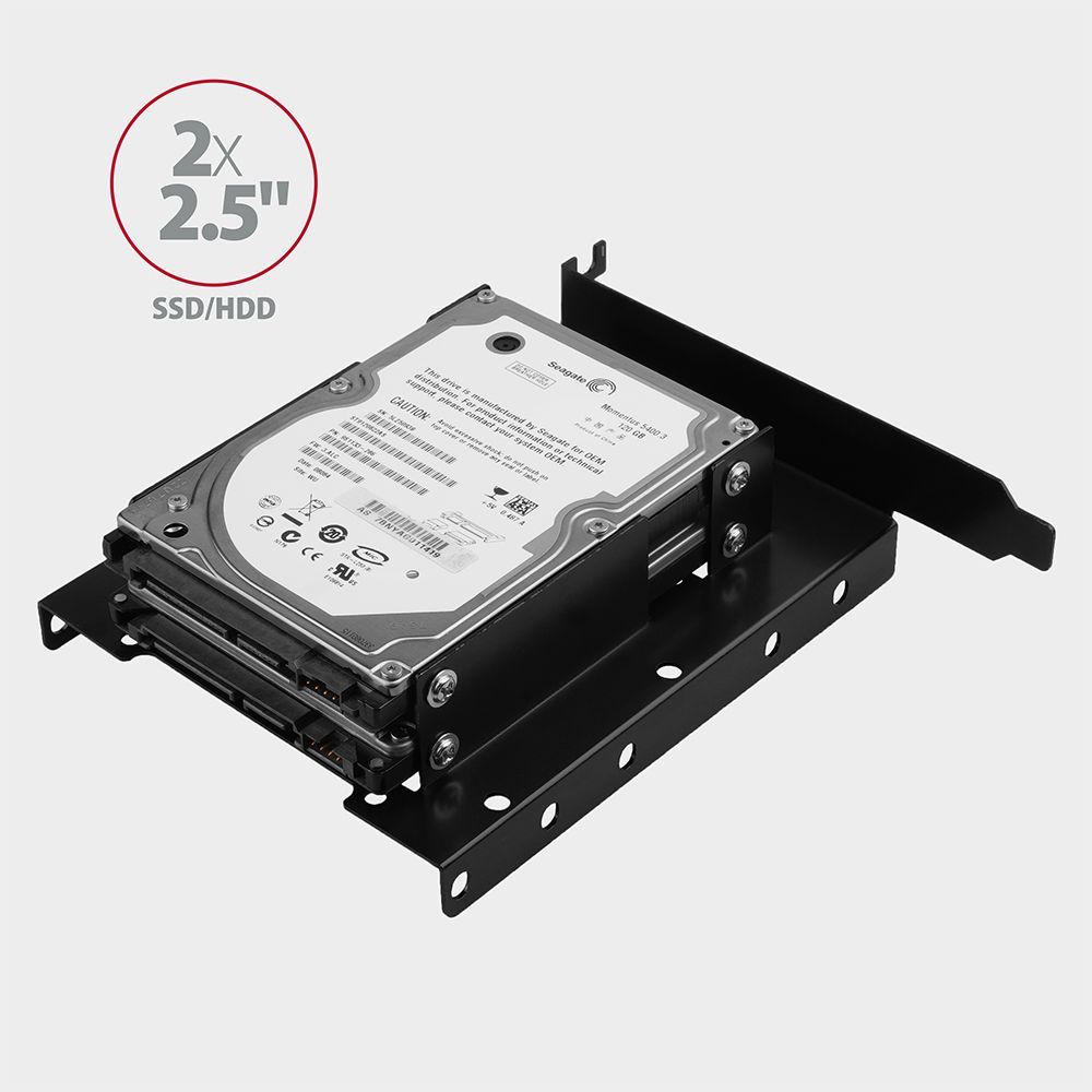 AXAGON RHD-P35 2x2.5" SSD/HDD & 1x3.5" HDD Bracket into PCI slot Black