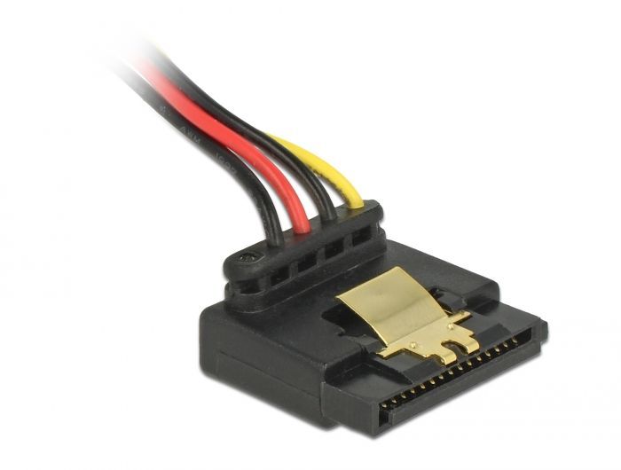 DeLock Cable Power Floppy 4 pin female > SATA 15 pin female metal 30cm