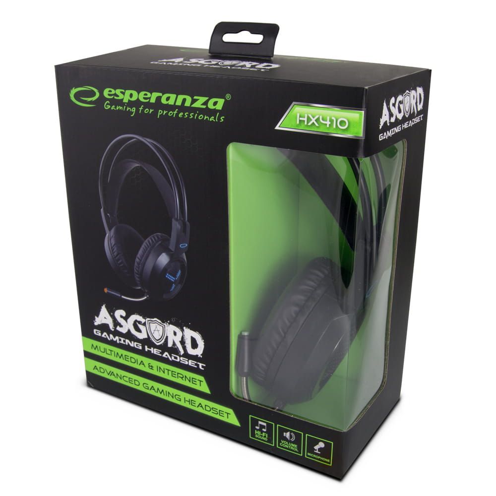 Esperanza EGH410 Asgard Gaming Headset Black/Green