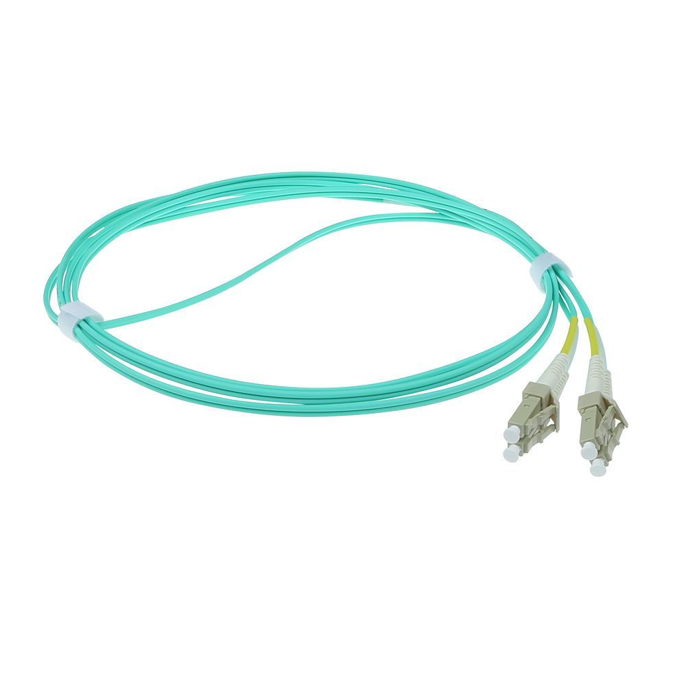 ACT LSZH Multimode 50/125 OM3 fiber cable duplex with LC connectors 0,25m Blue