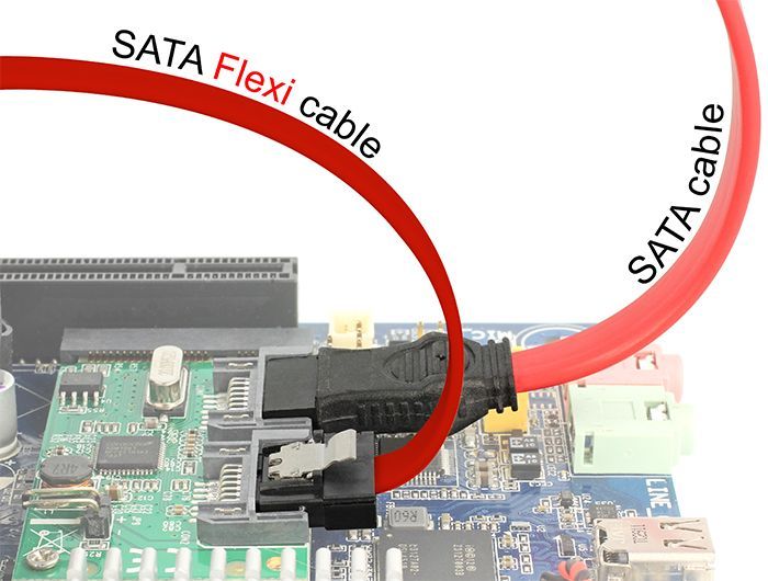 DeLock SATA FLEXI 6 Gb/s 30cm Red metal Cable