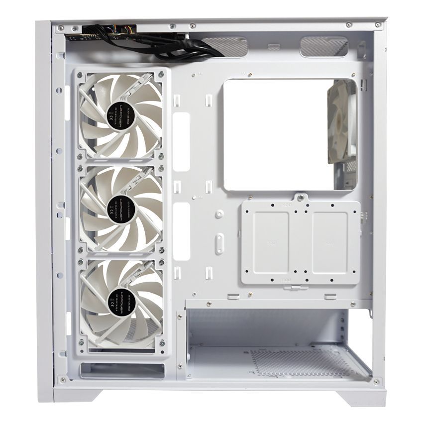 LC Power 806W Crosswind X Gaming Case ARGB Tempered Glass White