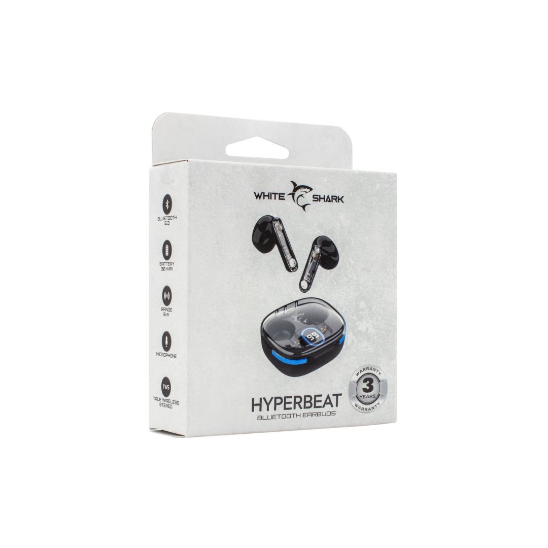 White Shark HyperBeat Bluetooth Headset Black