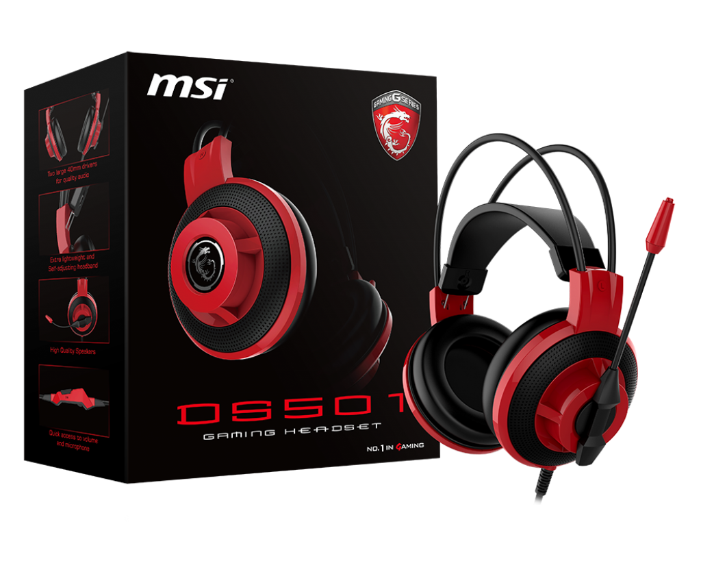 Msi DS501 Gaming Headset Black/Red