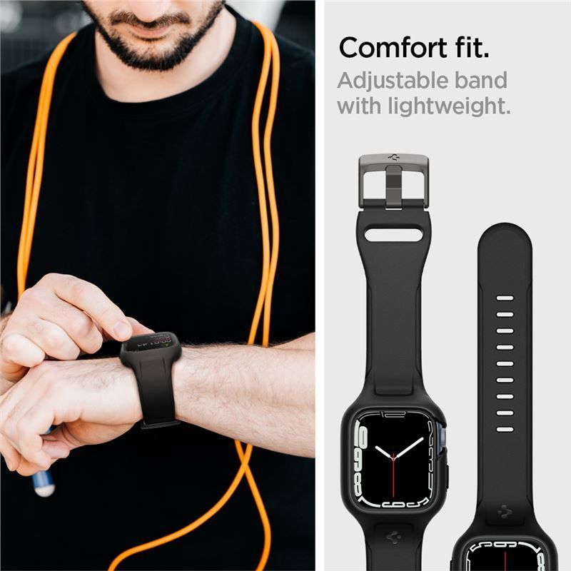 Spigen Liquid Air Pro, black - Apple Watch 8/7 41mm