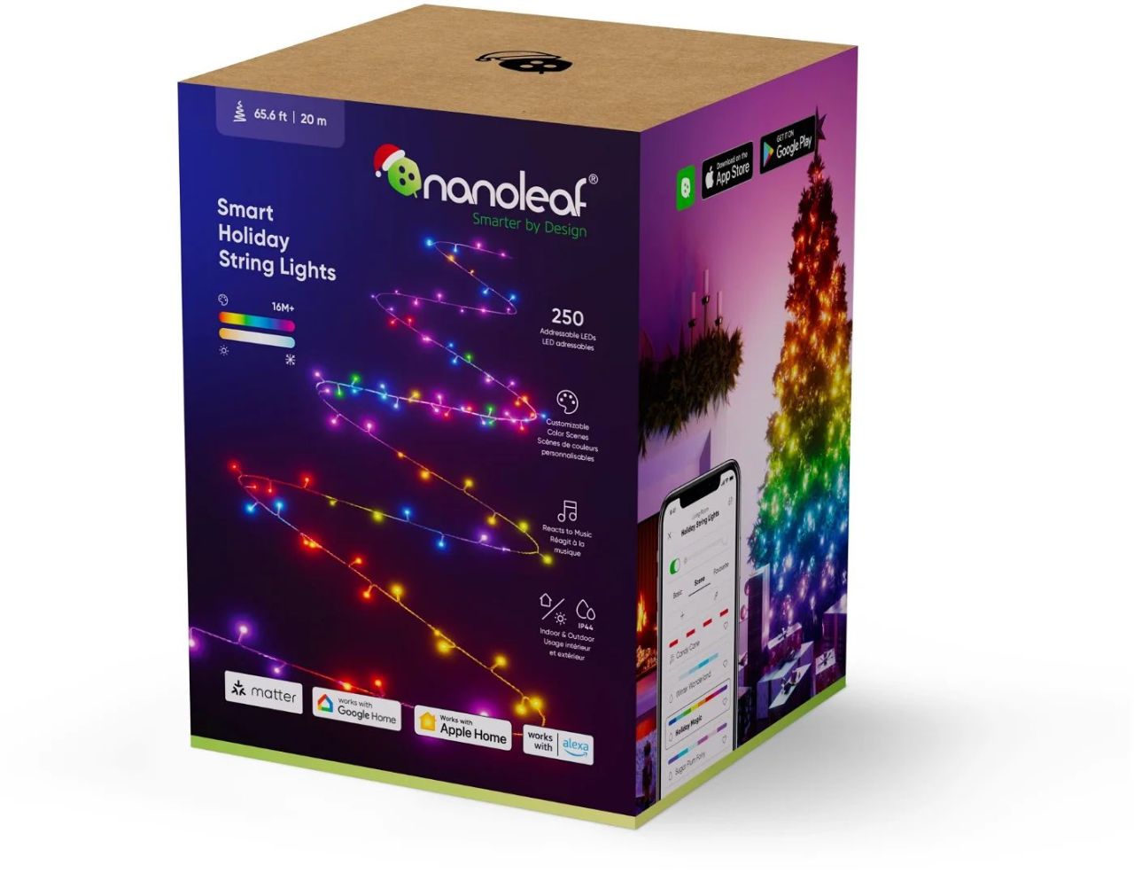 Nanoleaf Essentials Smart Holiday String Lights Starter kit 20m