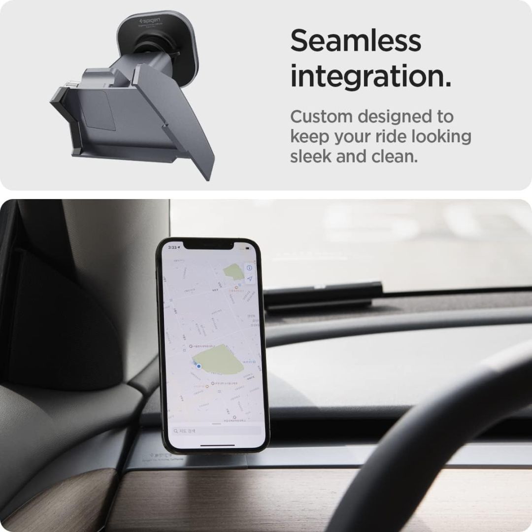 Spigen Tesla OneTap MagSafe Car Mount ITT85-2 Tesla Model Y/3 Black