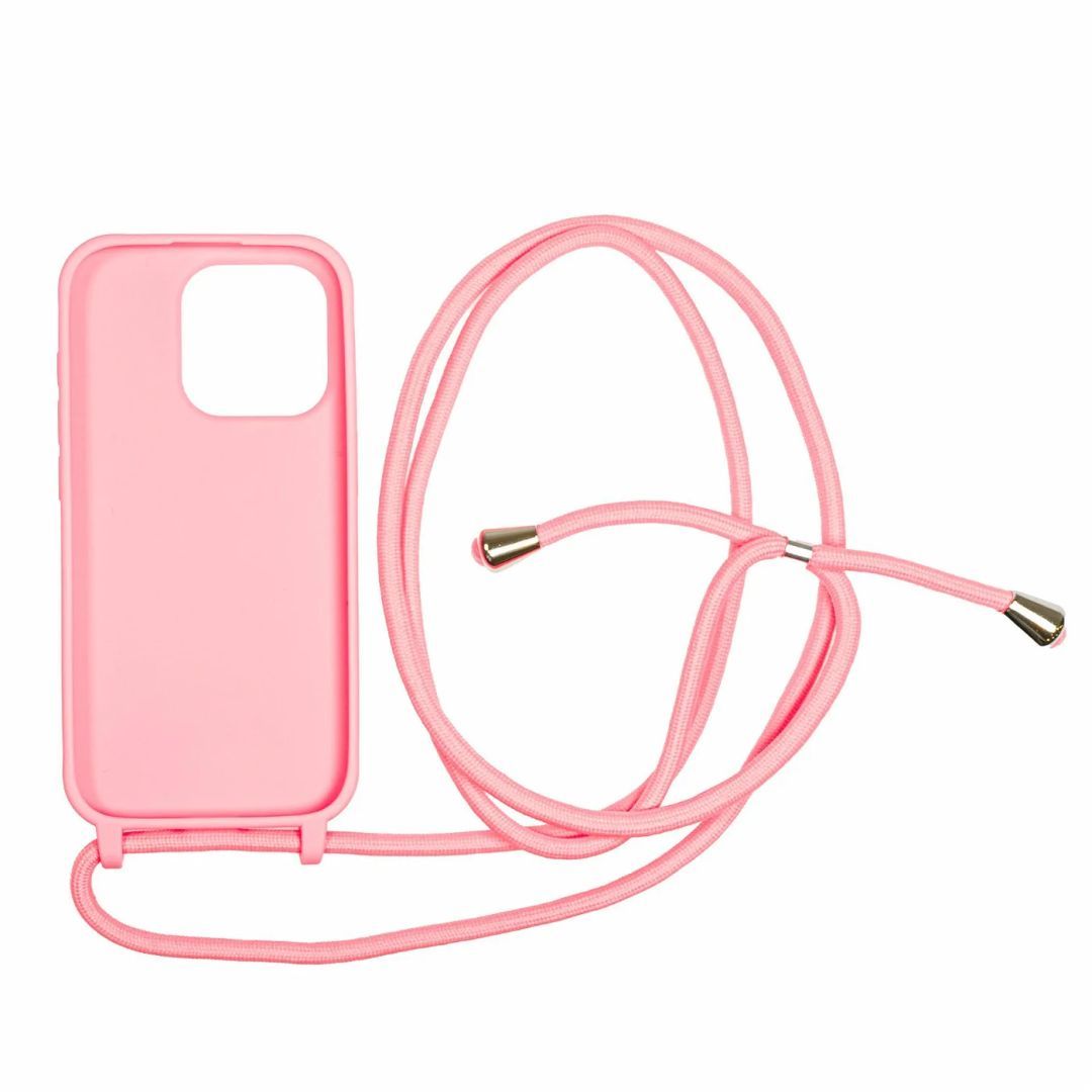 Mobile Origin Lanyard Case iPhone 15 Pink