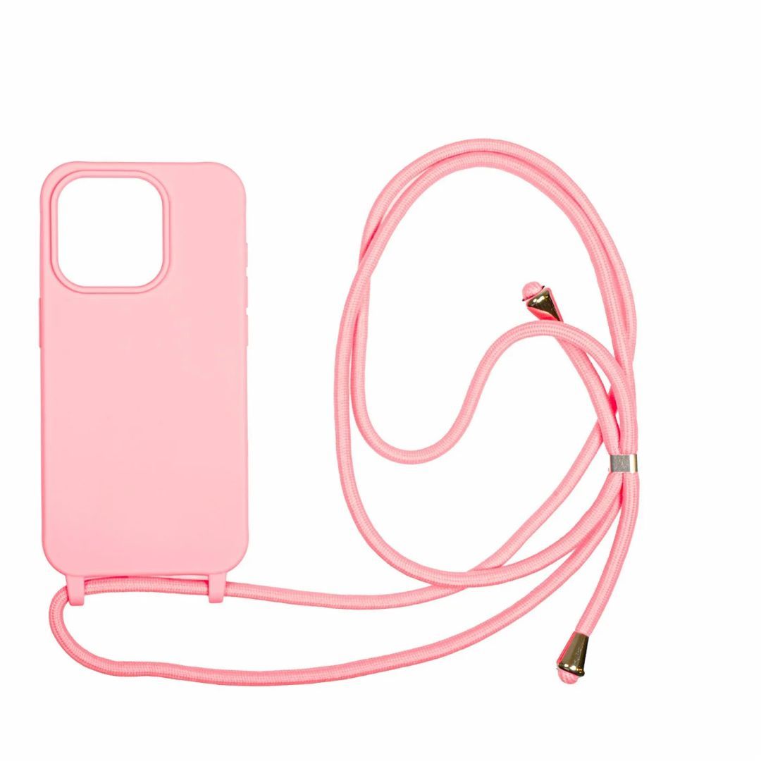 Mobile Origin Lanyard Case iPhone 15 Pink