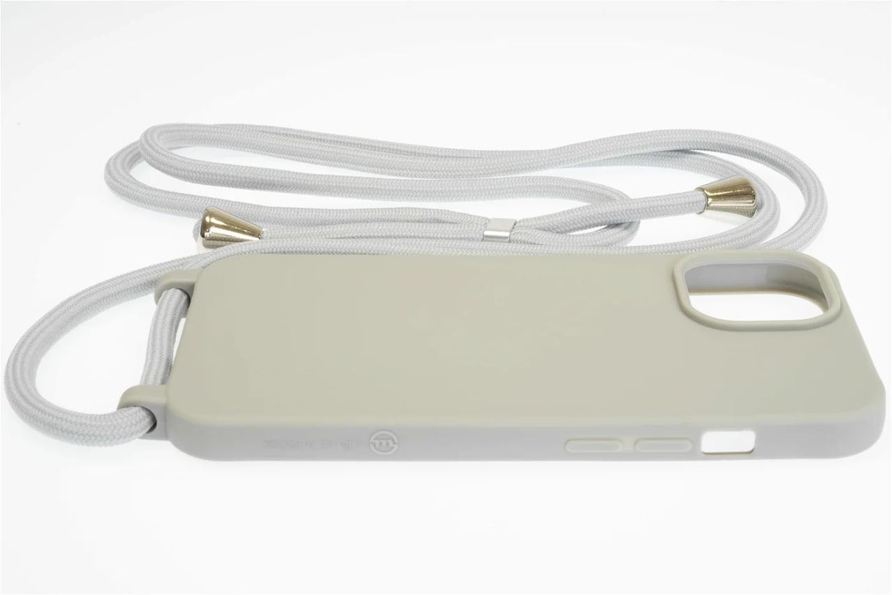 Mobile Origin Lanyard Case iPhone 15 Pro Light Grey