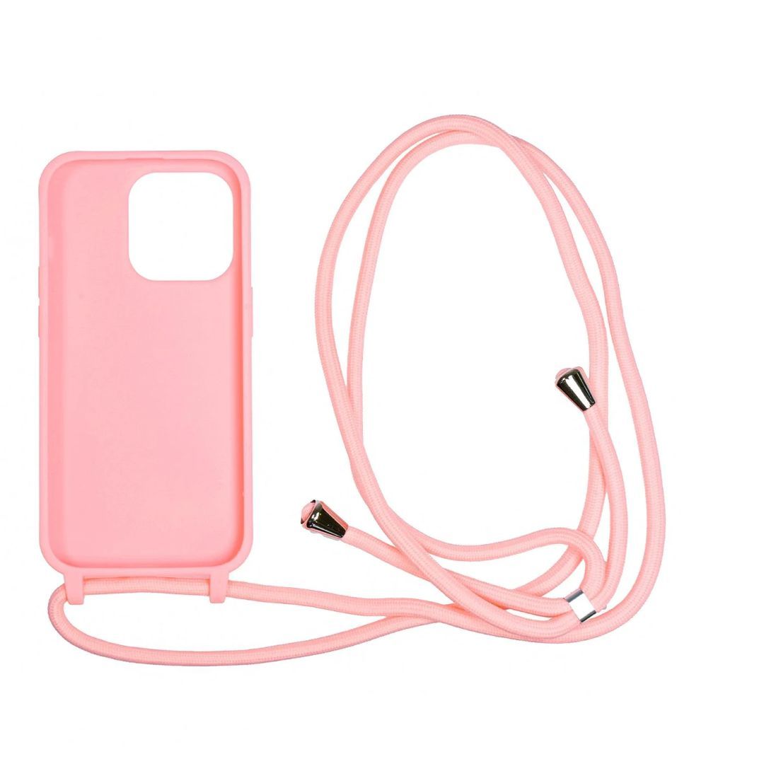 Mobile Origin Lanyard Case iPhone 14 Pink