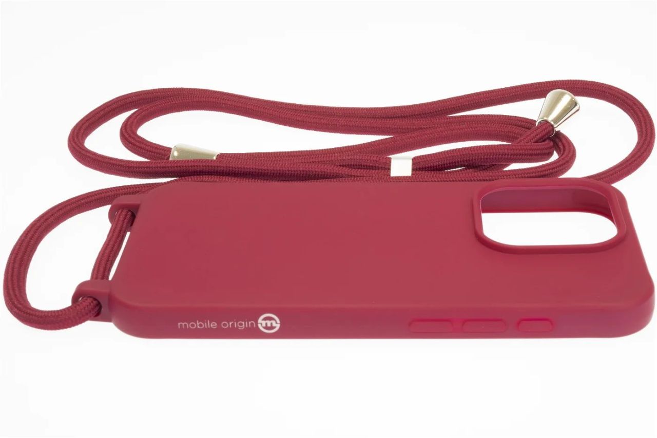 Mobile Origin Lanyard Case iPhone 15 Pro Cherry