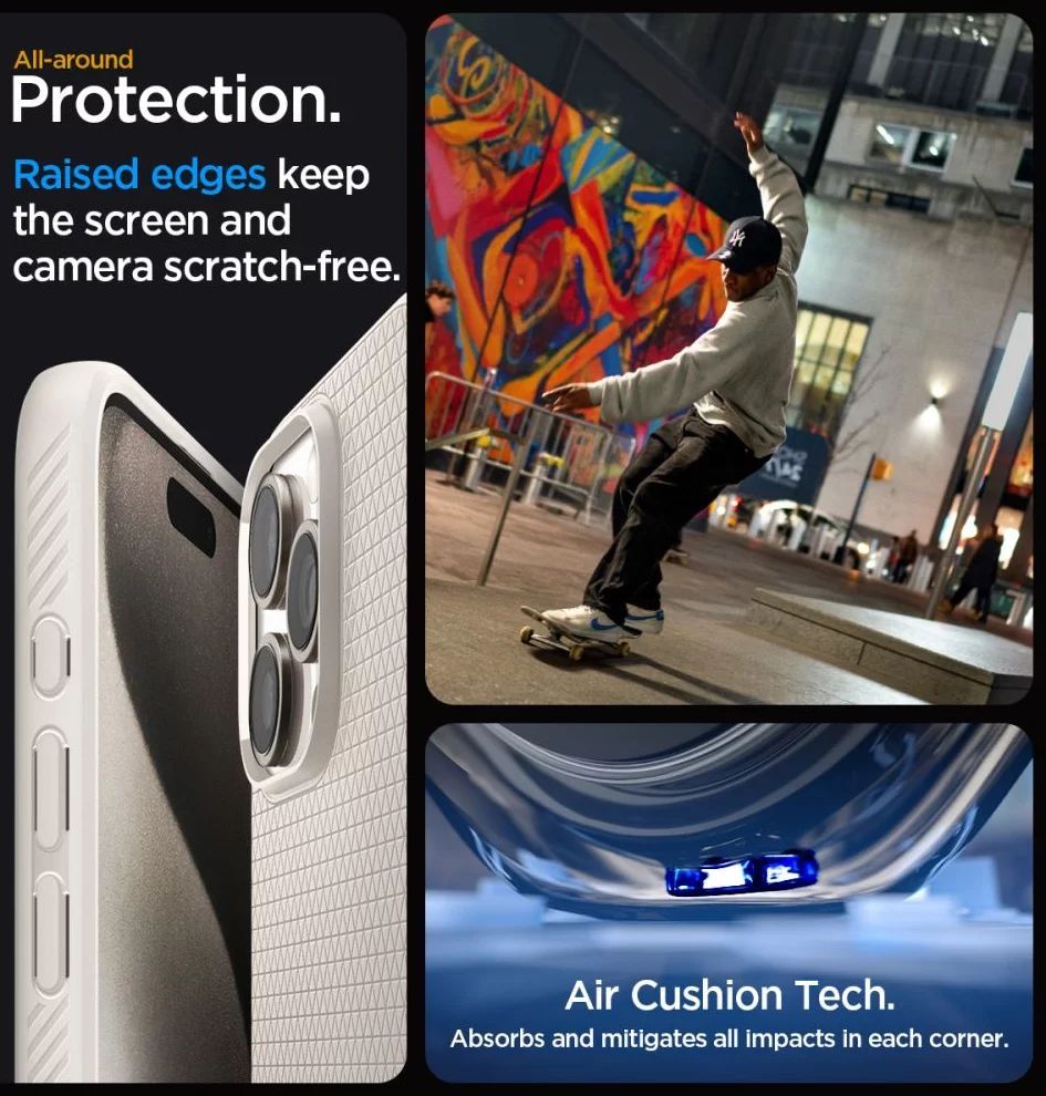 Spigen Liquid Air for iPhone 15 Pro Natural Titanium