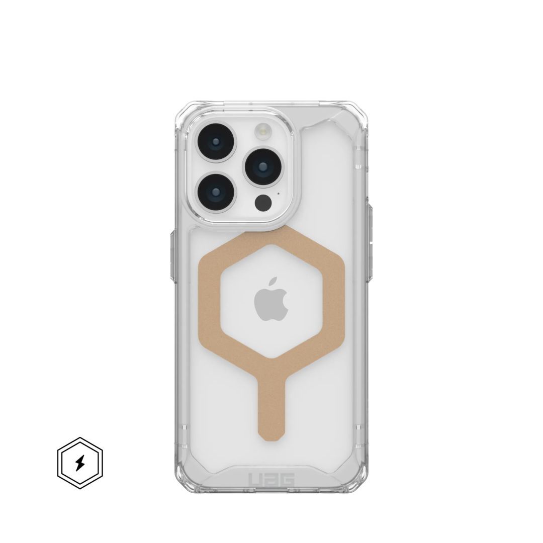 UAG Plyo case for MagSafe iPhone 15 Pro Ice/Gold