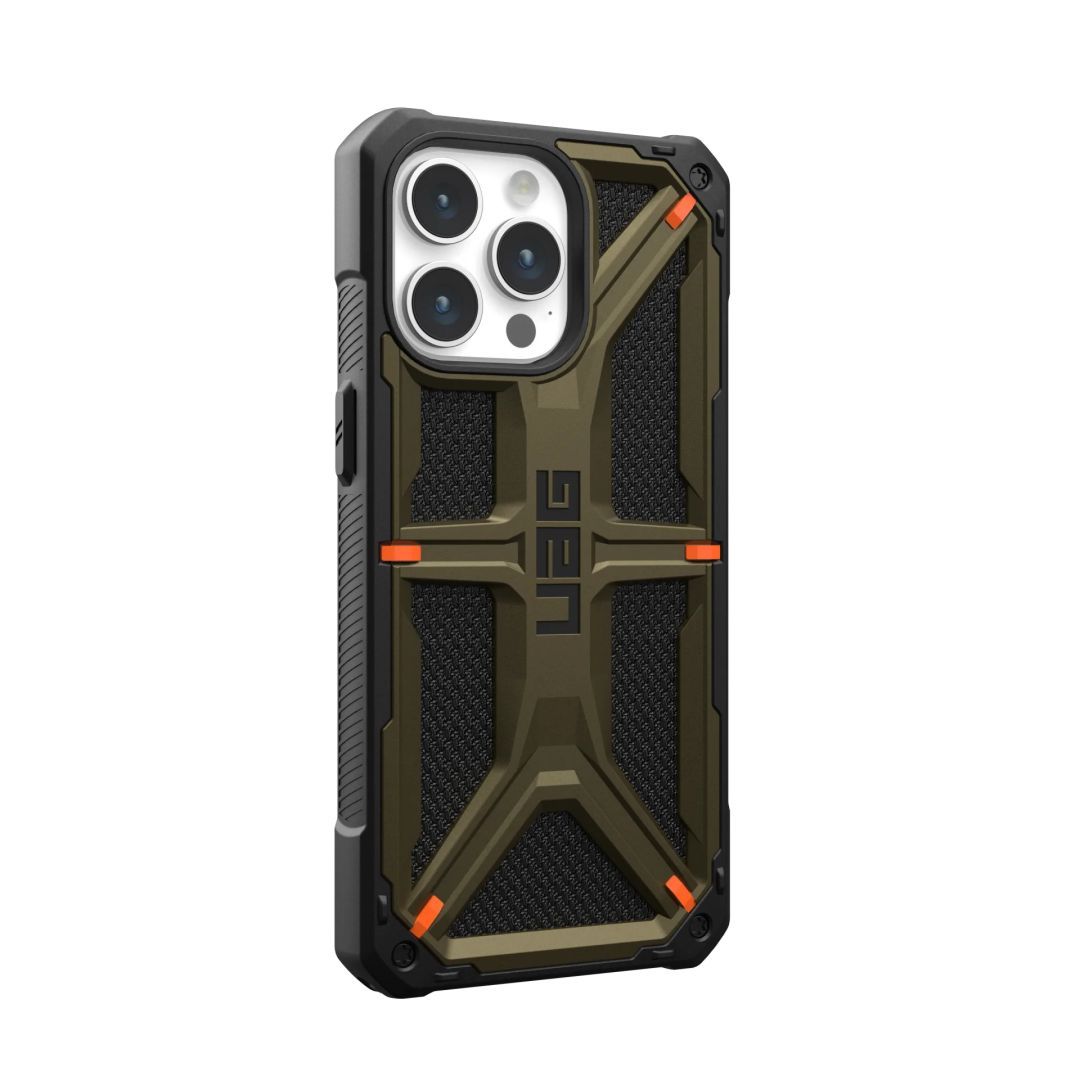 UAG Monarch case for iPhone 15 Pro Max Kevlar Elemental Green