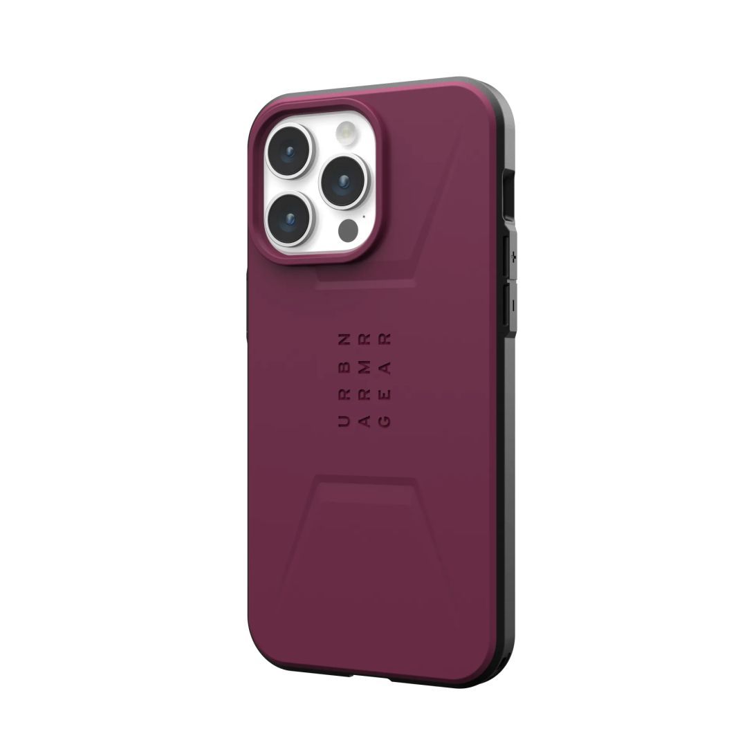 UAG Civilian case for MagSafe iPhone 15 Pro Max Bordeaux