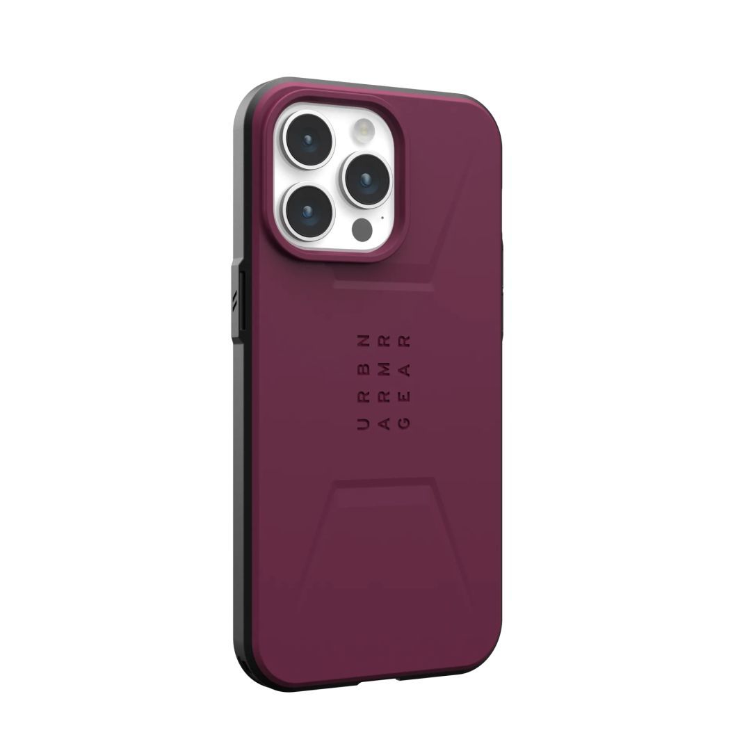 UAG Civilian case for MagSafe iPhone 15 Pro Max Bordeaux