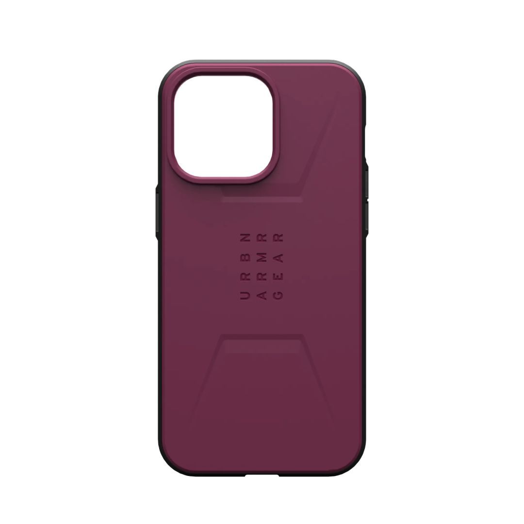 UAG Civilian case for MagSafe iPhone 15 Pro Max Bordeaux