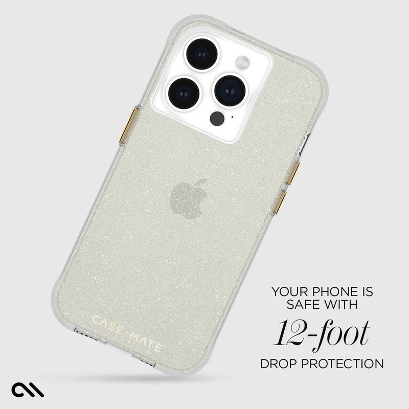 Case-Mate iPhone 15 Pro Max case Sheer Crystal Gold