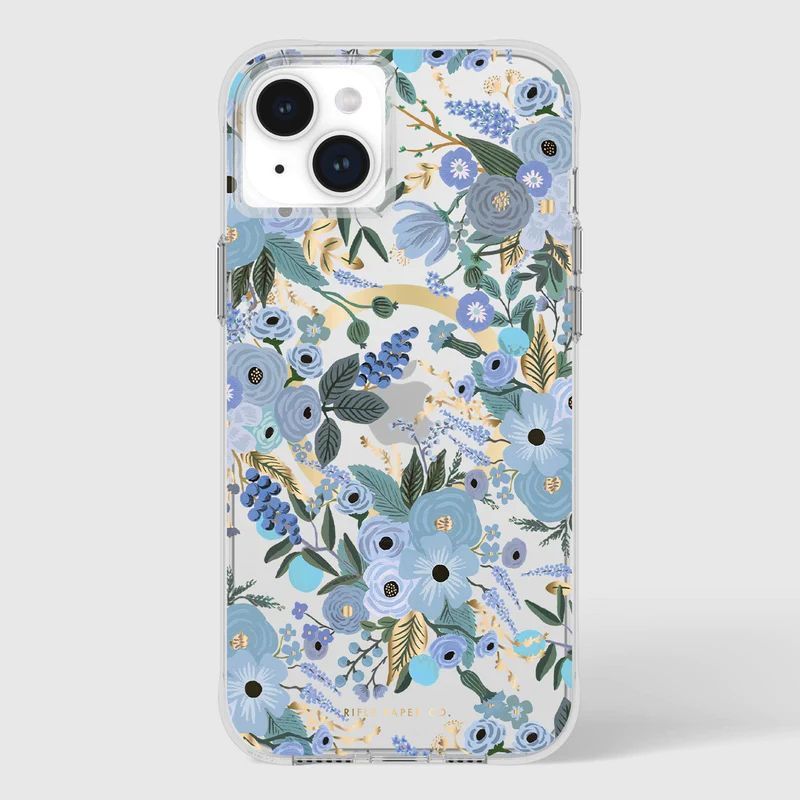 Case-Mate iPhone 15 Plus case Rifle Paper Co. Garden Party Blue MagSafe