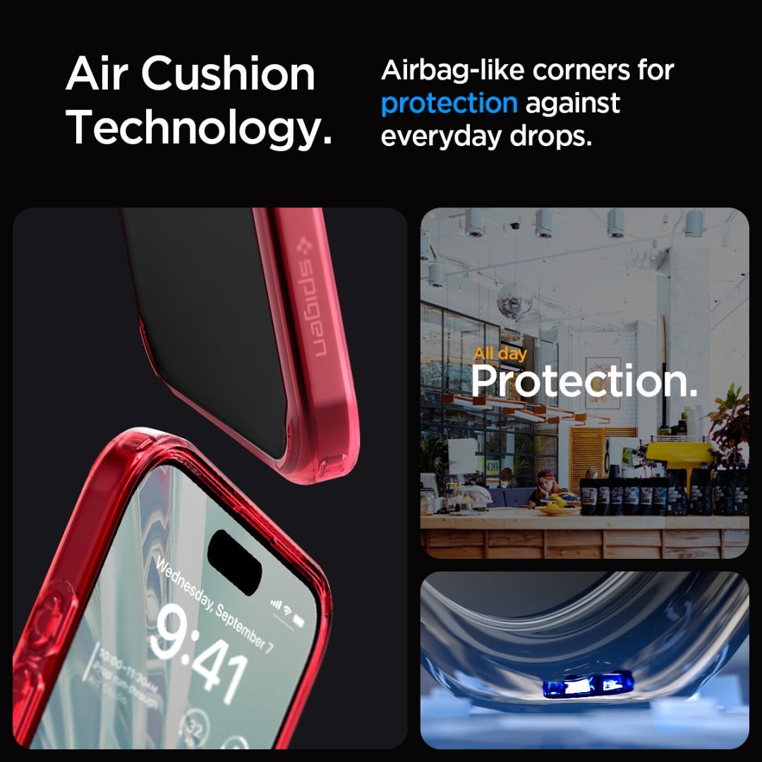 Spigen iPhone 15 Pro Case Ultra Hybrid Deep Red