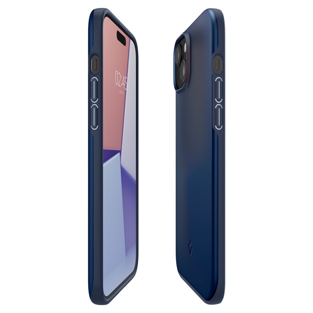 Spigen iPhone 15 Case Thin Fit Navy Blue