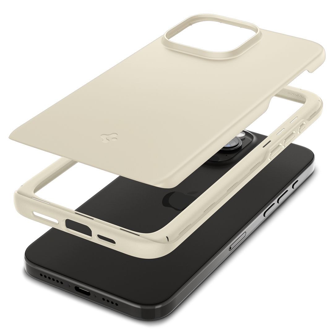 Spigen iPhone 15 Pro Case Thin Fit Mute Beige