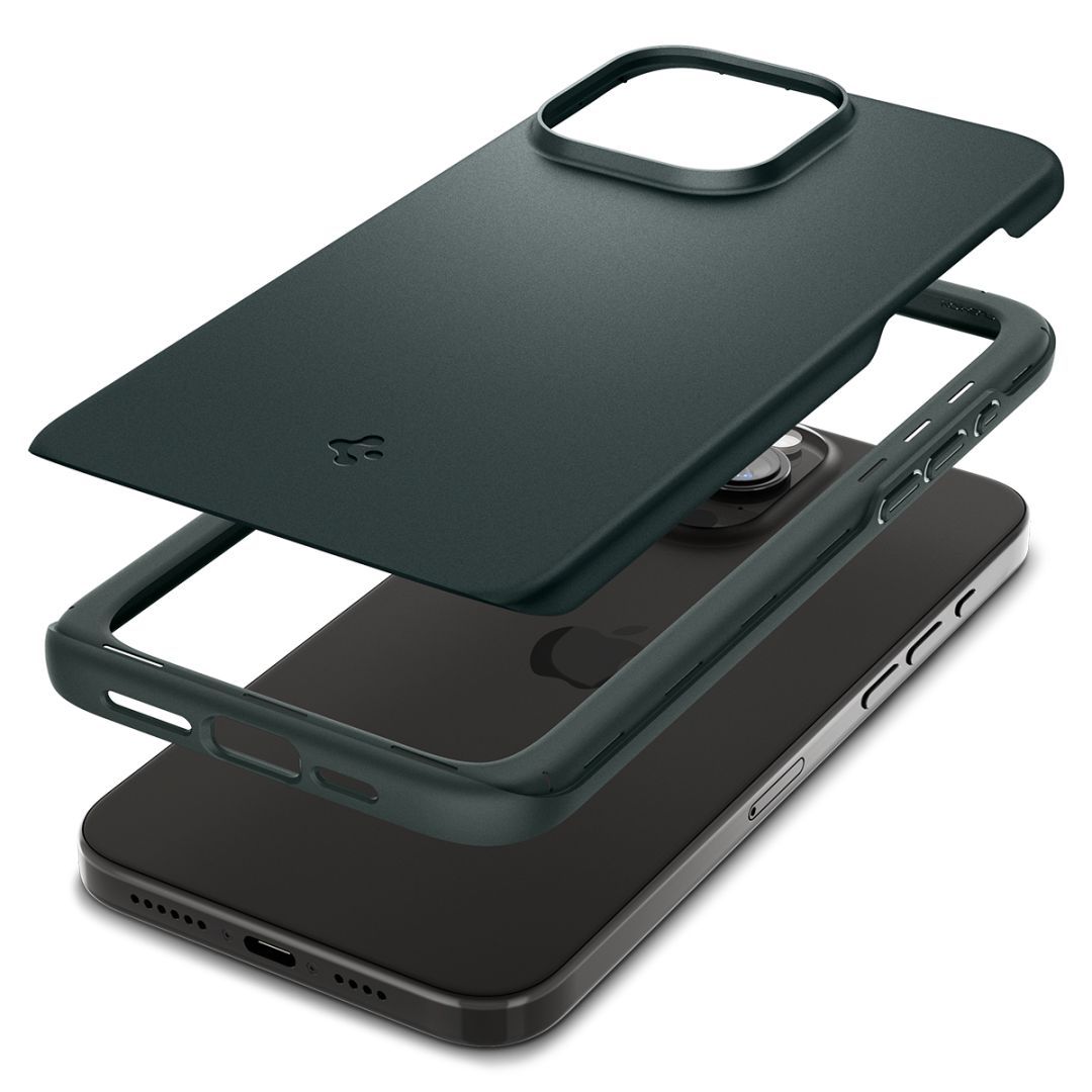 Spigen iPhone 15 Pro Max Case Thin Fit Abyss Green