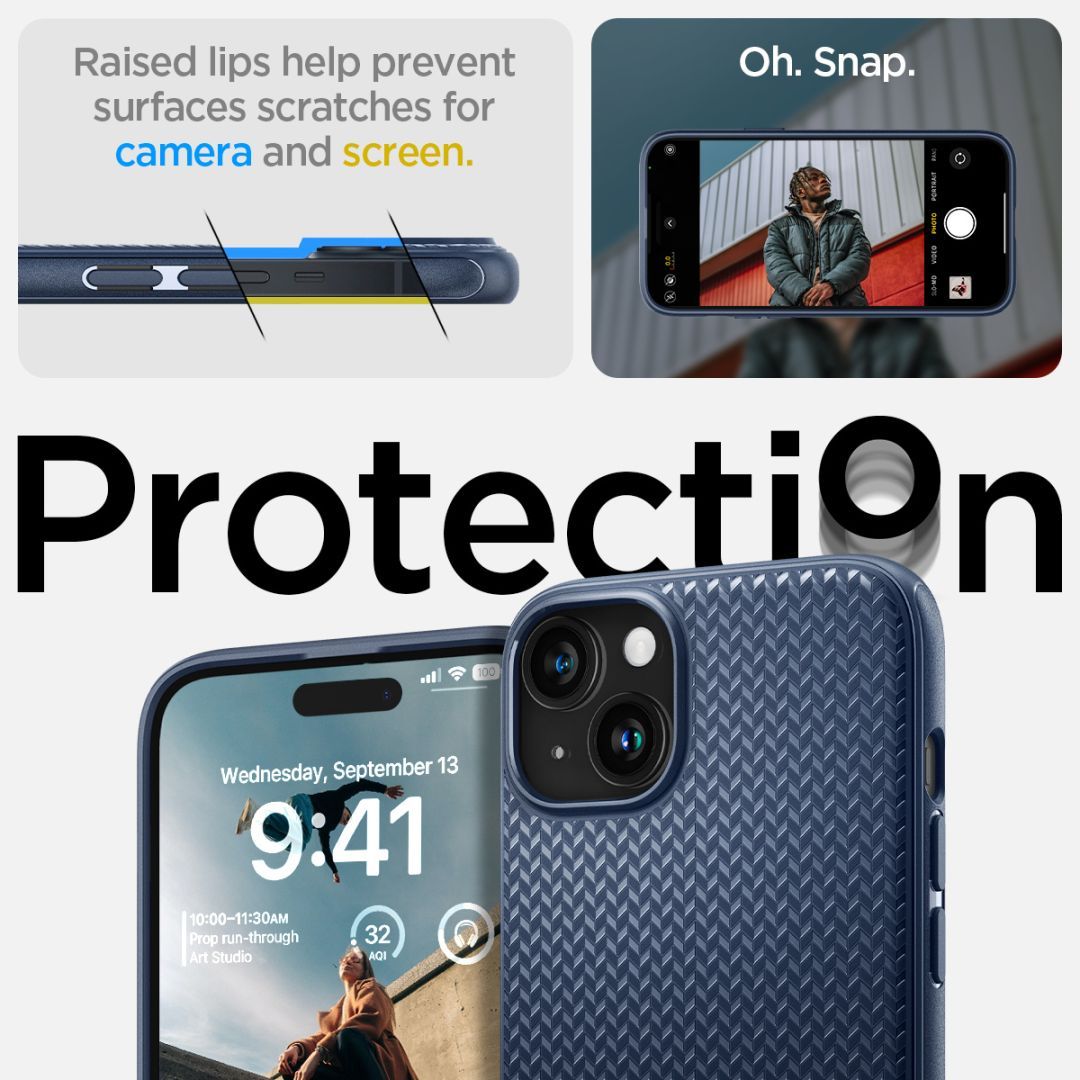 Spigen iPhone 15 Case Mag Armor MageSafe (MagFit) Navy Blue