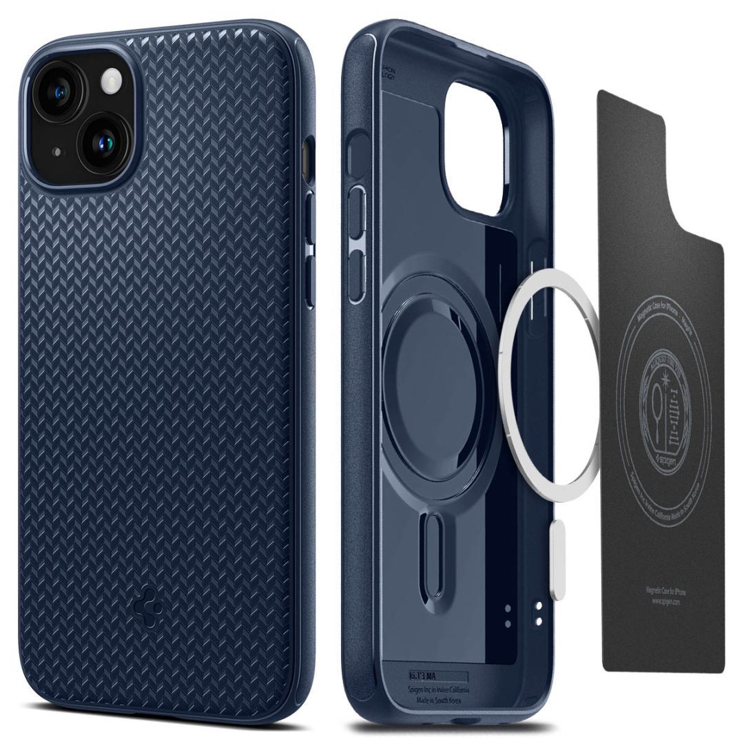 Spigen iPhone 15 Case Mag Armor MageSafe (MagFit) Navy Blue