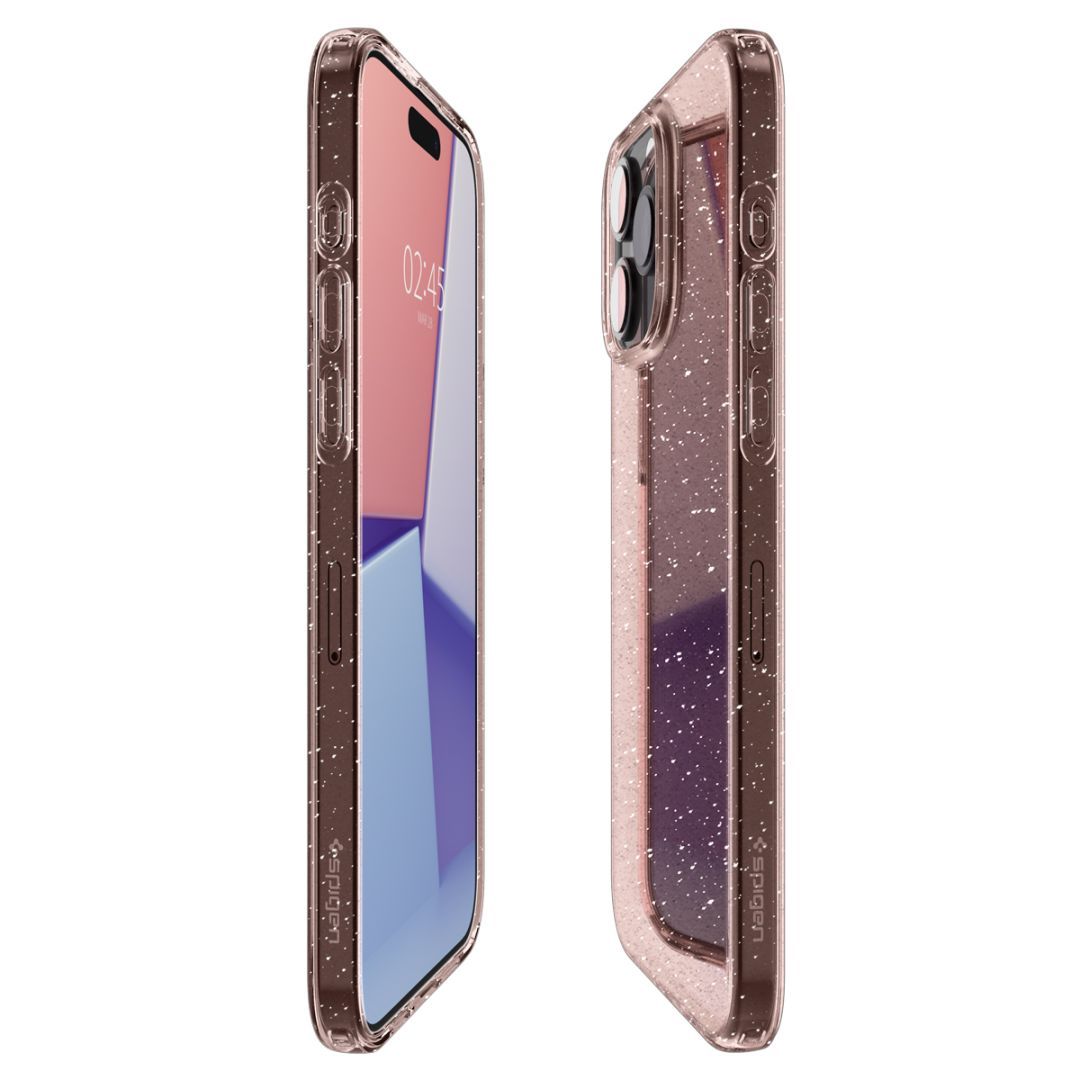 Spigen iPhone 15 Pro Case Liquid Crystal Glitter Rose Quartz