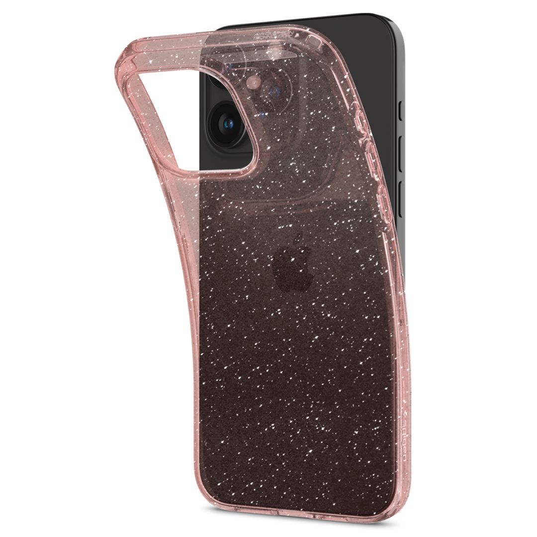 Spigen iPhone 15 Pro Case Liquid Crystal Glitter Rose Quartz