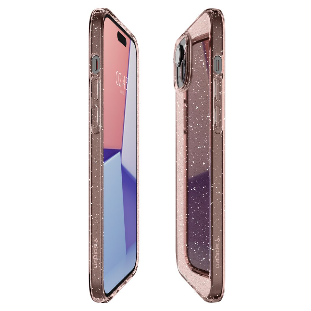 Spigen iPhone 15 Case Liquid Crystal Glitter Rose Quartz