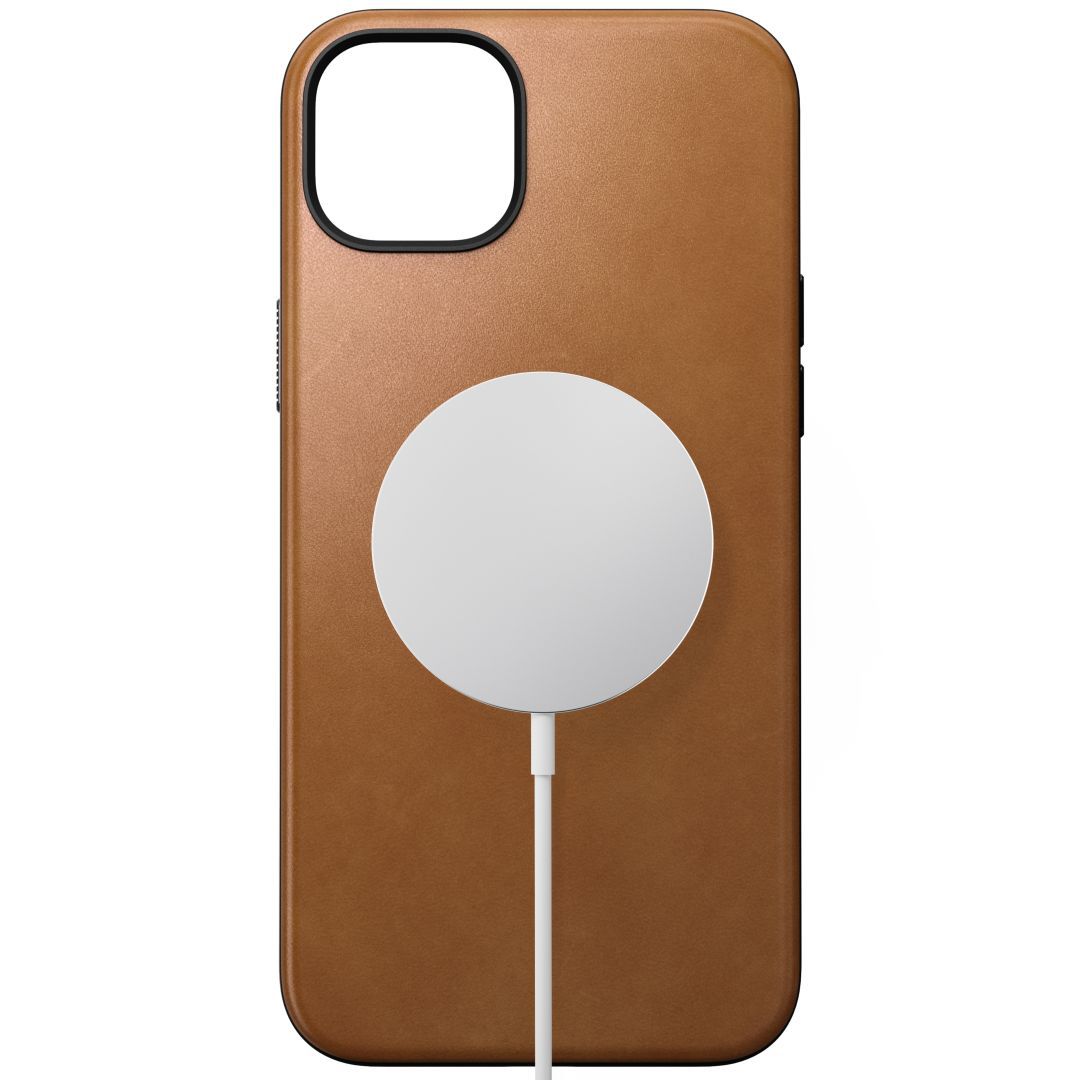 Nomad iPhone 15 Plus Modern Leather Case English Tan