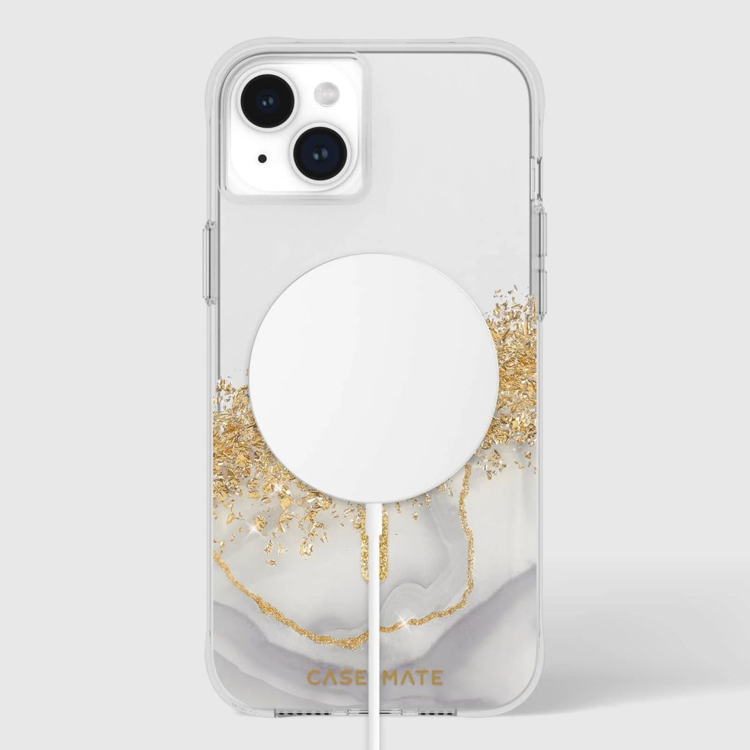 Case-Mate iPhone 15 Plus case Karat Marble MagSafe