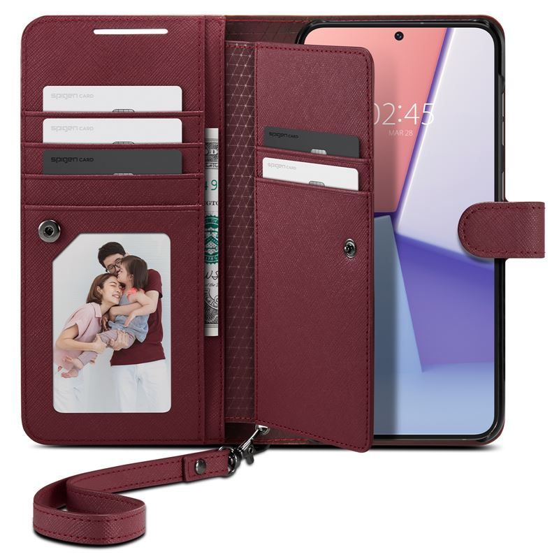 Spigen Wallet S Plus, burgundy - Samsung Galaxy S23+