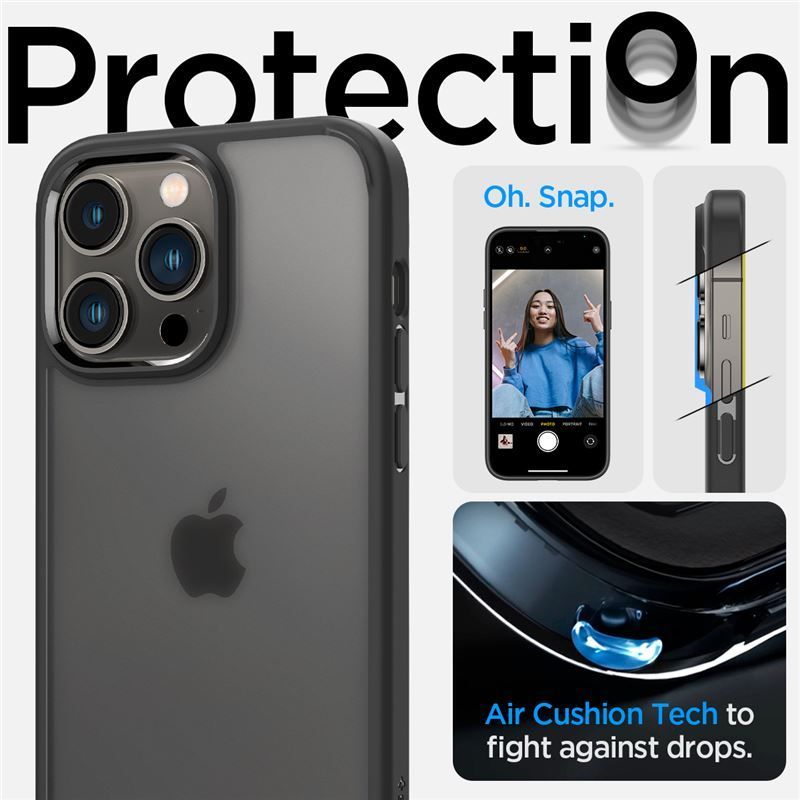 Spigen Ultra Hybrid, frost black - iPhone 14 Pro