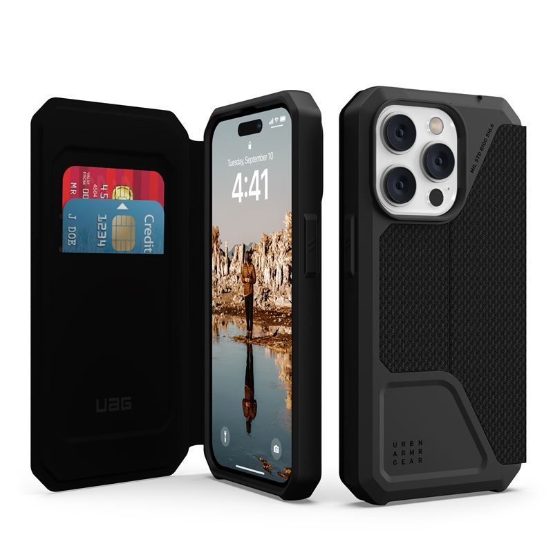 UAG Metropolis Folio, kevlar black - iPhone 14 Pro