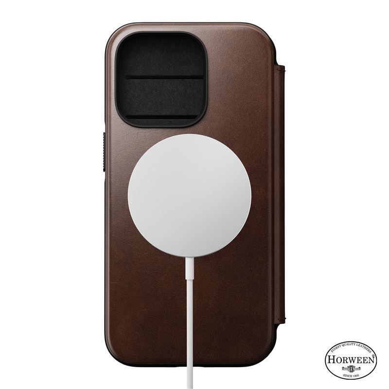 Nomad Leather MagSafe Folio, brown - iPhone 14 Pro