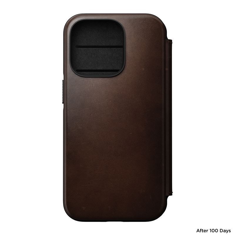 Nomad Leather MagSafe Folio, brown - iPhone 14 Pro