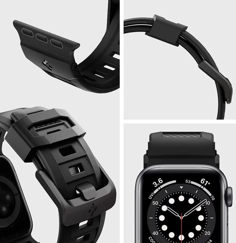 Spigen Rugged Band Apple Watch 49mm/45mm/44mm/42mm Matte Black