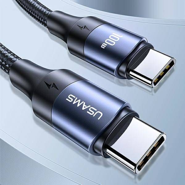 Usams SJ524USB01 Type-C to Type-C 100w PD Fast Charging and Data Cable 1,2m Black