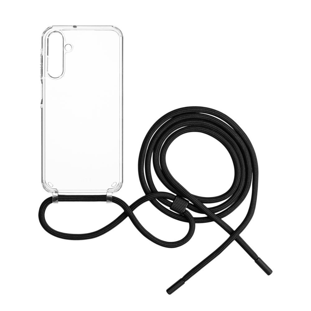 FIXED Pure Neck nyakba akasztahtó TPU gél tok Samsung Galaxy A15/A15 5G fekete FIXPUN-1259-BK