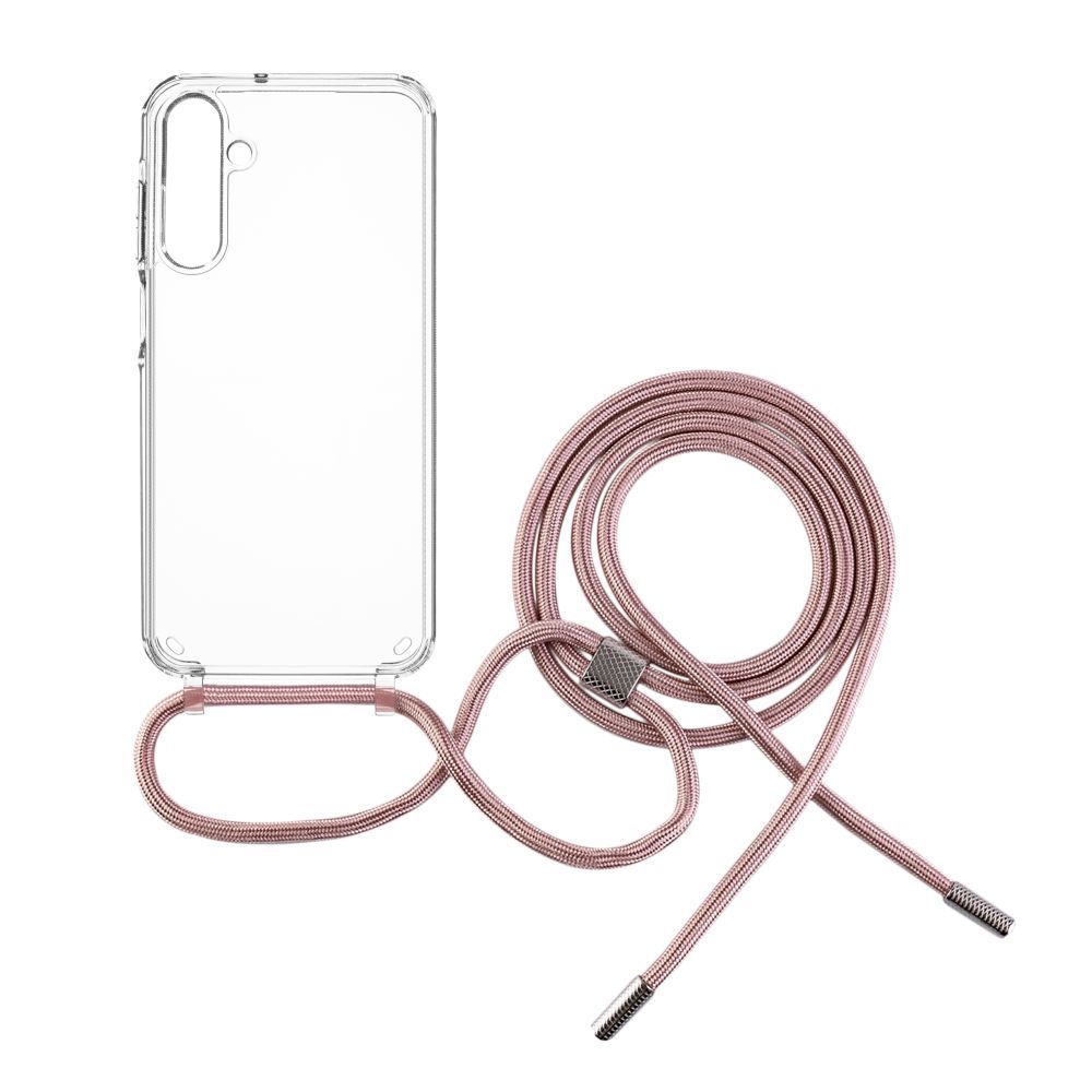 FIXED Pure Neck nyakba akasztahtó TPU gél tok Samsung Galaxy A25 5G Pink FIXPUN-1261-PI