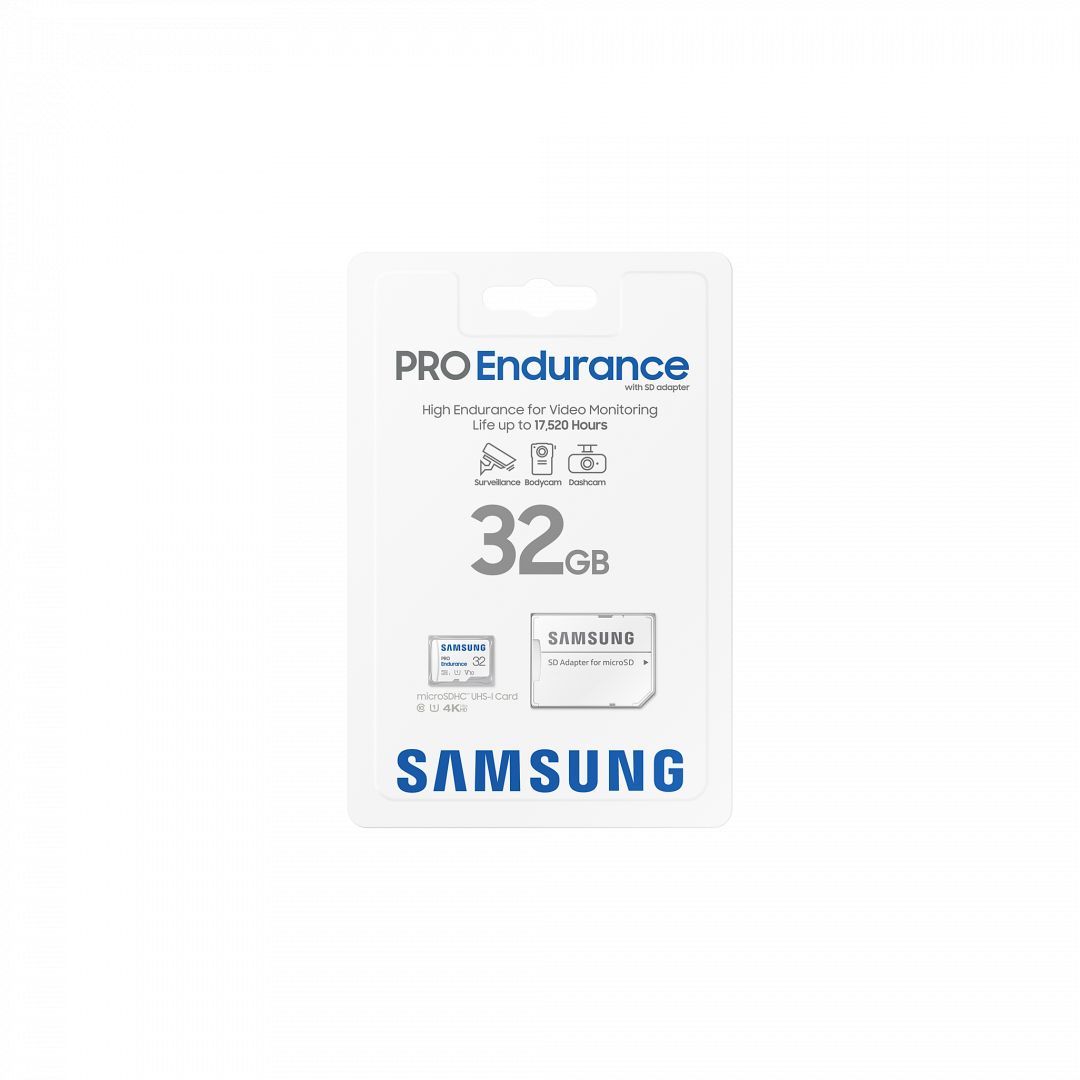 Samsung 32GB microSDHC Class10 U1 V10 PRO Endurance + adapterrel