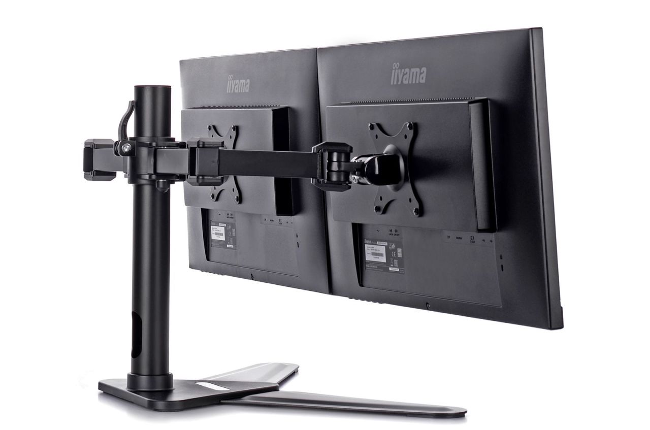 iiyama DS1002D-B1 Comfortable Dual Desktop Stand Black