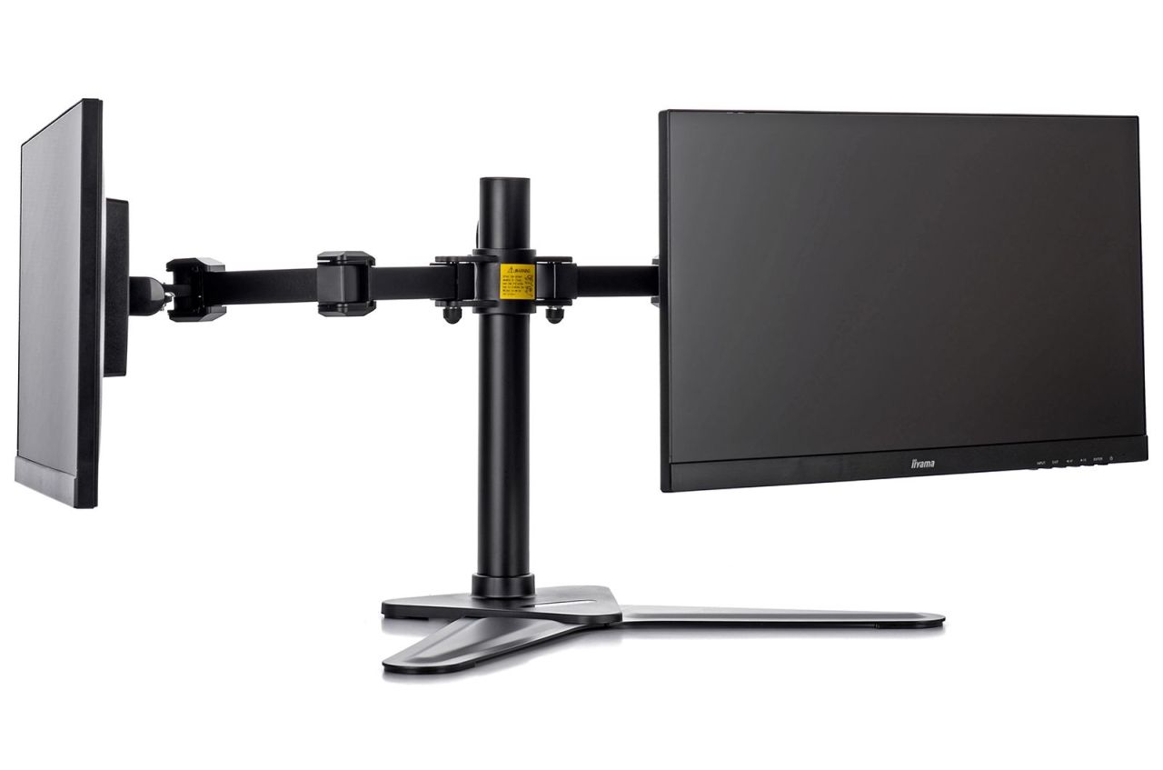 iiyama DS1002D-B1 Comfortable Dual Desktop Stand Black