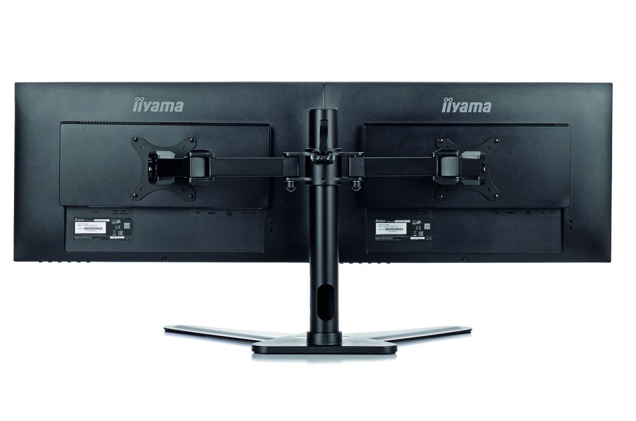 iiyama DS1002D-B1 Comfortable Dual Desktop Stand Black