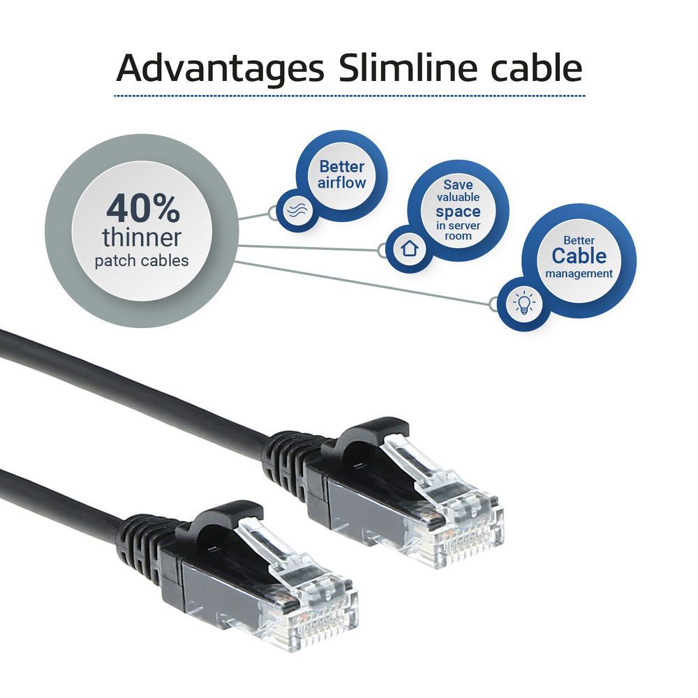 ACT CAT6A U-UTP Patch Cable 7m Black